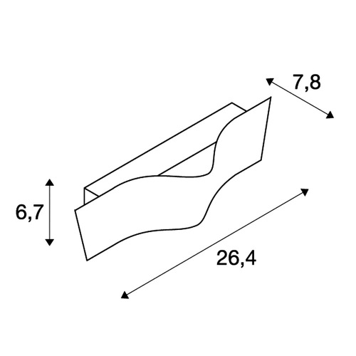 SLV WAVE WALL Wandleuchte, schwarz, 2x4,5W LED, 3000K