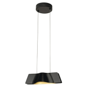 WAVE PENDANT Pendelleuchte, schwarz, 9W LED, 3000K, inkl. Rosette