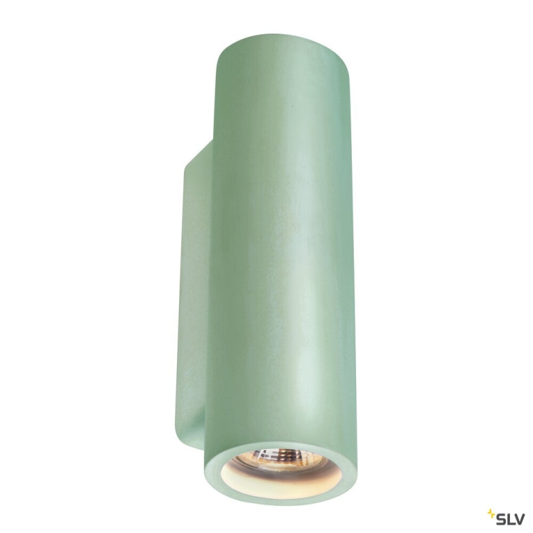 SLV PLASTRA Gips Wandleuchte Tube rund QPAR51 2x GU10 max. 70W