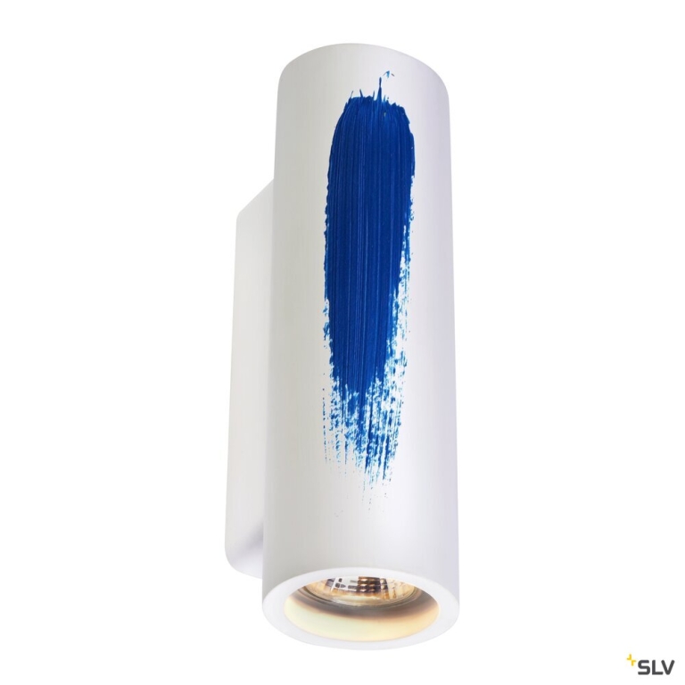 SLV PLASTRA Gips Wandleuchte Tube rund QPAR51 2x GU10 max. 70W