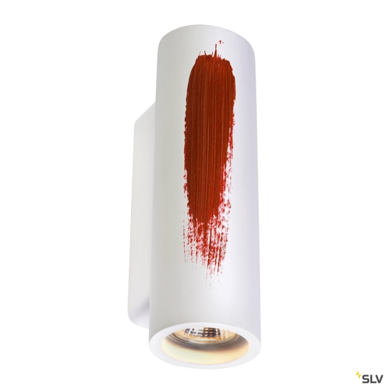 SLV PLASTRA Gips Wandleuchte Tube rund QPAR51 2x GU10 max. 70W