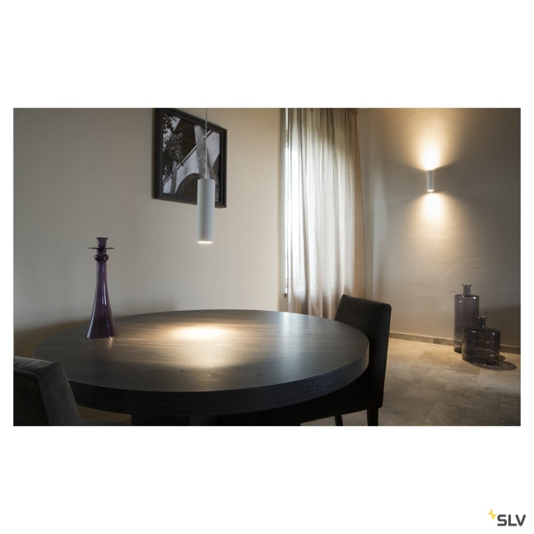 SLV PLASTRA Gips Wandleuchte Tube rund QPAR51 2x GU10 max. 70W