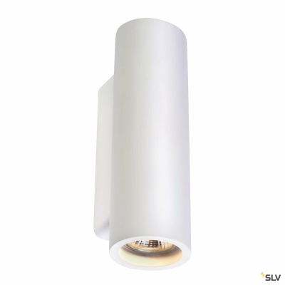 SLV PLASTRA Gips Wandleuchte Tube rund QPAR51 2x GU10 max. 70W