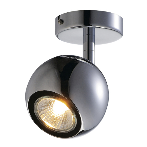 LIGHT EYE 1 GU10 Wand- und Deckenleuchte, chrom, GU10, max. 50W
