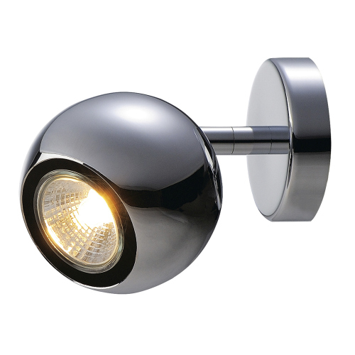 LIGHT EYE 1 GU10 Wand- und Deckenleuchte, chrom, GU10, max. 50W