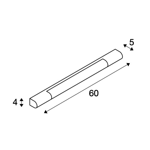 SLV TRUKKO, LED Wandleuchte, 60cm