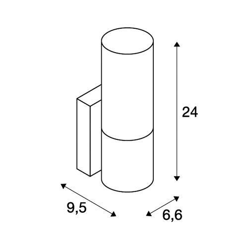 SLV DEVIN SINGLE Wandleuchte, rund, chrom, satiniertes Glas, E14 max. 15W, IP44