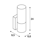 DEVIN SINGLE Wandleuchte, rund, chrom, satiniertes Glas, E14 max. 15W, IP44