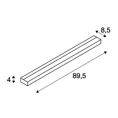 SLV SEDO 21 Wandleuchte, eckig, matt weiss, Glas satiniert, G5, ESL, 14W