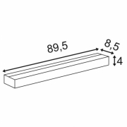 SEDO LED 21 Wandleuchte, eckig mattweiss, Glas satiniert