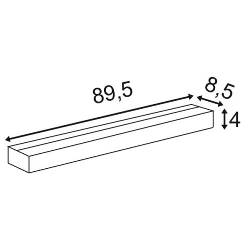 SLV SEDO LED 21 Wandleuchte, eckig alu-brushed, Glas satiniert
