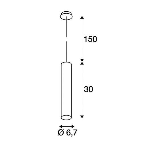 SLV ENOLA_B Pendelleuchte, PD-1, mattschwarz, GU10, max. 50W
