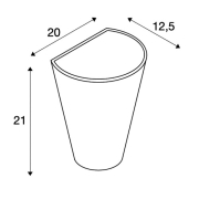 SOPRANA SOLID WL-2, Wandleuchte, V-Form