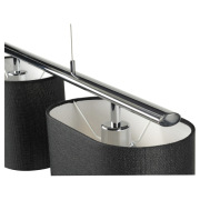 TRIADEM Pendelleuchte, schwarz, 3xE27