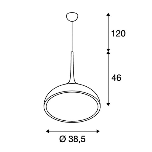 SLV I-RING Pendelleuchte, rund, matt weiss, 72SMD LED, 14W, 3000K
