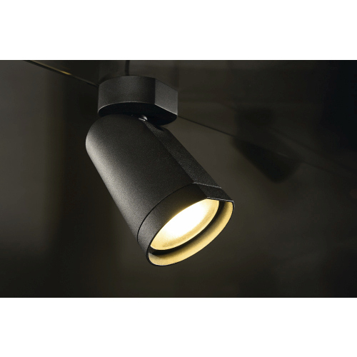 SLV BILAS SPOT, single, 25° LED, rund, matt schwarz, 15W, 2700K, mit Rosette