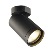 BILAS SPOT, single, 25° LED, rund, matt schwarz, 15W, 2700K, mit Rosette