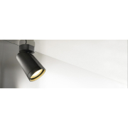 BILAS SPOT, single, 25° LED, rund, matt schwarz, 15W, 2700K, mit Rosette