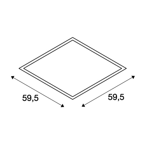 SLV I-VIDUAL LED PANEL für Rasterdecken, 60x60 Raster, mattweiss, 4000K