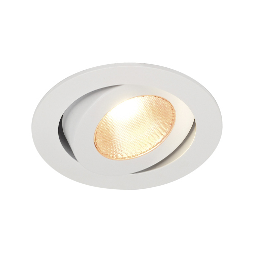 SLV LED Deckeneinbaustrahler CONTONE® rund weiß 13W schwenkbar dim-to-warm