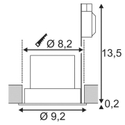 LED Deckeneinbaustrahler CONTONE® rund weiß 13W schwenkbar dim-to-warm
