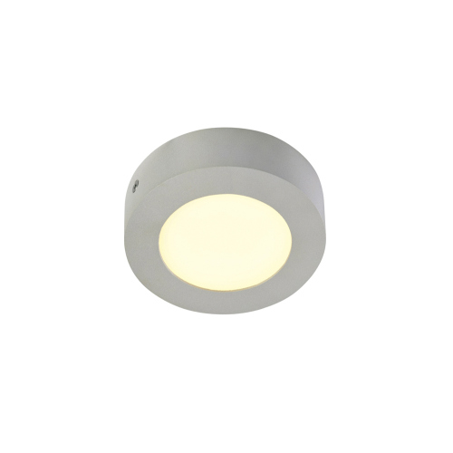 SLV SENSER LED AUFBAU PANEL, rund, silbergrau, 6W, 3000K