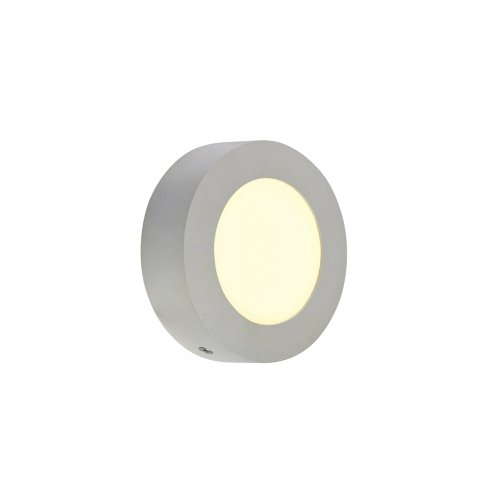 SLV SENSER LED AUFBAU PANEL, rund, silbergrau, 6W, 3000K