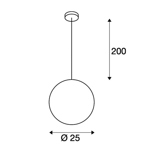 SLV Indoor Pendelleuchte ROTOBALL 25 weiß kugelform IP20 E27 max. 24W