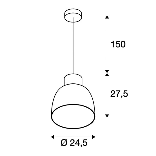 PENTULI, LED Pendelleuchte 24, klein, schwarz
