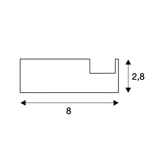 SLV GLENOS Profiwandträgerprofil, 20cm, inkl. Endkappen, schwarz