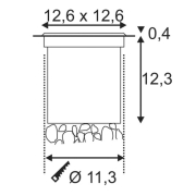 ROCCI, Bodeneinbauleuchte, eckig, Edelstahl 316, LED