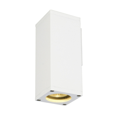 THEO WALL OUT Wandleuchte, eckig, weiss, GU10, max. 35W