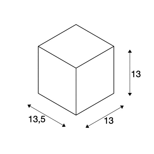 SLV BIG THEO WALL OUT Wandleuchte, eckig, anthrazit, ES111, max. 75W