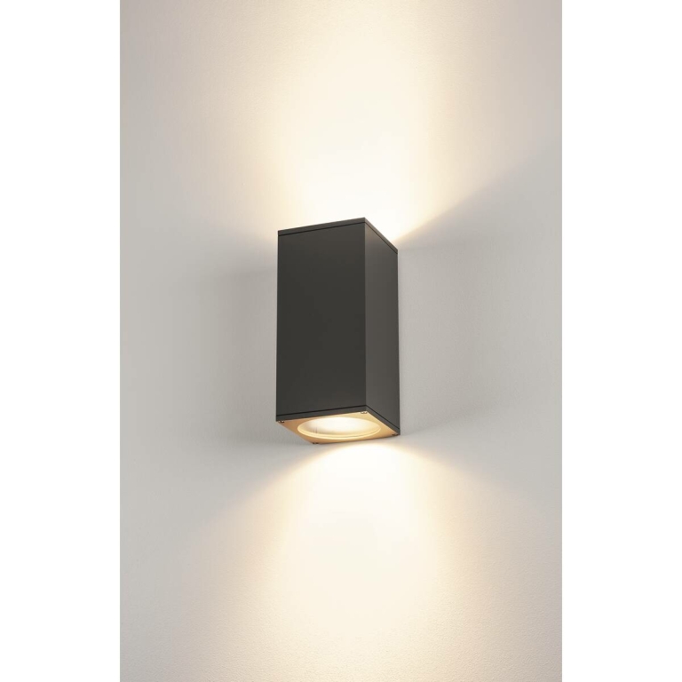 SLV BIG THEO UP/DOWN OUT Wandleuchte, eckig, anthrazit, ES111, max. 2x75W