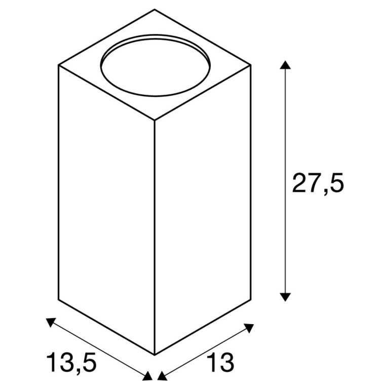 SLV BIG THEO UP/DOWN OUT Wandleuchte, eckig, anthrazit, ES111, max. 2x75W
