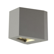 OUT-BEAM Outdoor LED-Wandleuchte silbergrau IP44 3000K Beam up/Flood down