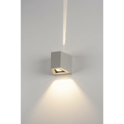 OUT-BEAM Outdoor LED-Wandleuchte silbergrau IP44 3000K Beam up/Flood down