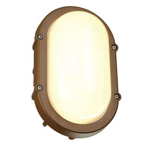 SLV TERANG Wand-und Deckenleuchte, oval, rostfarben, 8W LED, 3000K