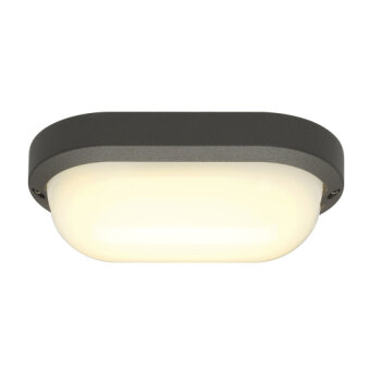 SLV TERANG 200 Outdoor Wand- & Deckenleuchte LED anthrazit IP44 oval 3000K 11W