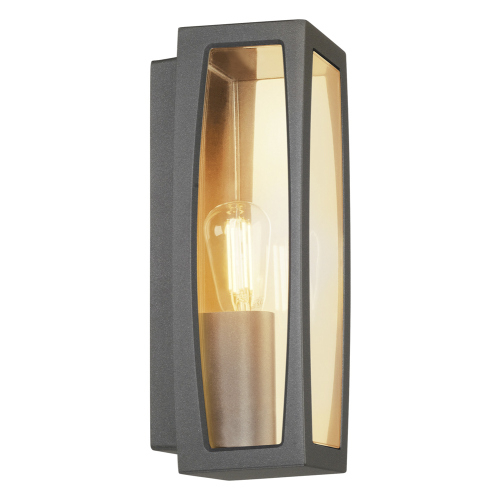 SLV MERIDIAN BOX Outdoor Wandleuchte IP54 anthrazit E27 max. 25W