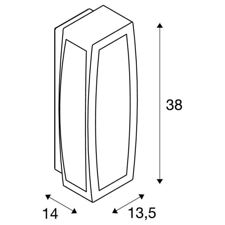 SLV MERIDIAN BOX Outdoor Wandleuchte IP54 rostoptik E27 max. 25W
