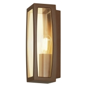 MERIDIAN BOX Outdoor Wandleuchte IP54 rostoptik E27 max. 25W