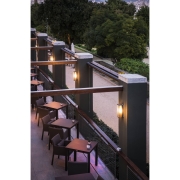 MERIDIAN BOX Outdoor Wandleuchte IP54 rostoptik E27 max. 25W