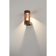 LED Außenwandleuchte SLOTS WALL in Rost-Optik 3000K 140lm IP44 Aluminium