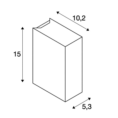 SLV QUAD 2 XL, Wandleuchte, eckig, anthrazit, LED, 2x3,2W, 3000K, up-down