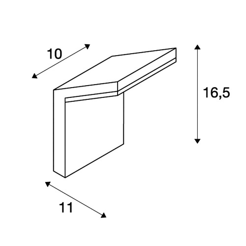 SLV ORDI, LED Wandleuchte, anthrazit, 3000K