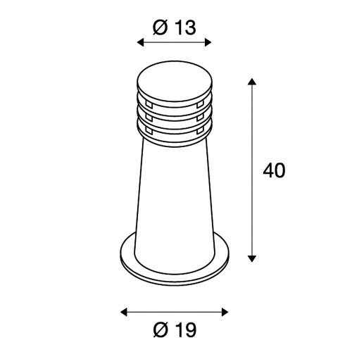 SLV RUSTY 40 LED ROUND, Aussenleuchte, eisen gerostet, LED 3000K, IP55