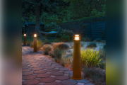 RUSTY® 70 LED Wegeleuchte Gartenleuchte rund 3000K 70lm IP55 FeCSi-Stahl gerostet Höhe 70cm
