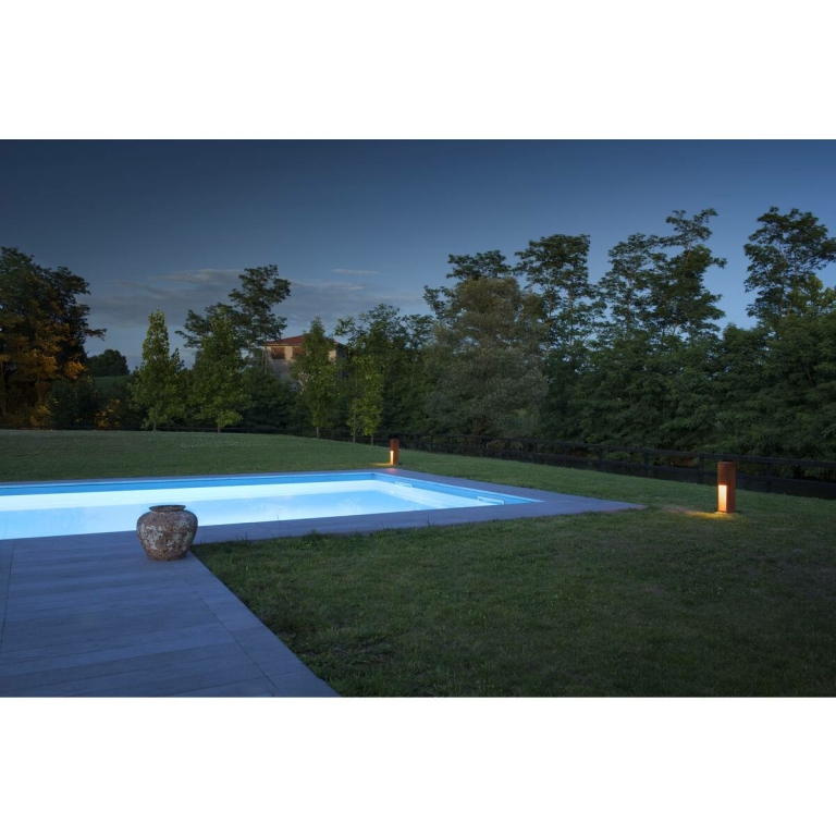 SLV RUSTY® SLOT 50 LED Outdoor Standleuchte 3000K 30lm IP55 FeCSi-Stahl gerostet Höhe 50cm