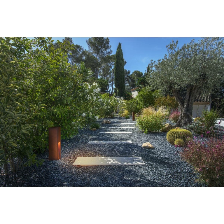 SLV RUSTY® SLOT 50 LED Outdoor Standleuchte 3000K 30lm IP55 FeCSi-Stahl gerostet Höhe 50cm